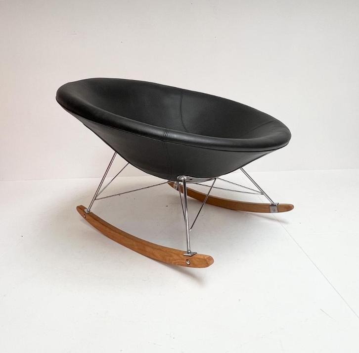 Donut design schommelstoel, na 2000, Huis en Inrichting, Fauteuils, Gebruikt, Hout, Metaal, 100 tot 125 cm, 100 tot 125 cm, Ophalen of Verzenden