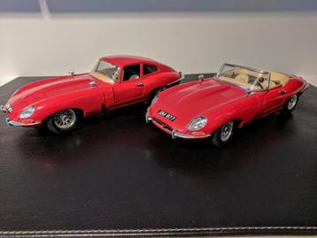 2 schaalmodellen 1/18 Jaguar E-Type van Bburago beschikbaar voor biedingen