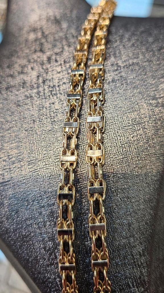 Prachtige Magnum 14k 585 gouden ketting 70cm lang, Sieraden, Tassen en Uiterlijk, Kettingen, Nieuw, Goud, Goud, Ophalen of Verzenden