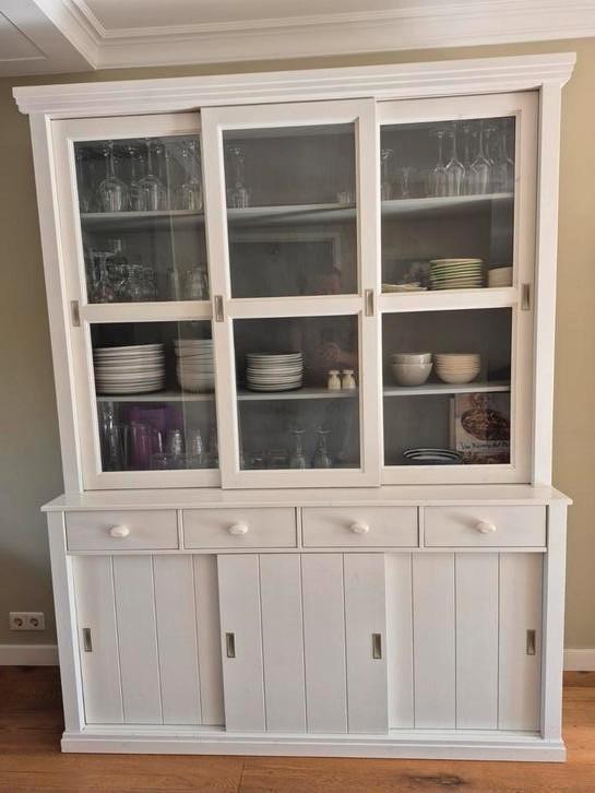 WOOOD buffetkast Lagos - wit - 215x166x48 cm, Huis en Inrichting, Kasten | Buffetkasten, Zo goed als nieuw, 200 cm of meer, 150 tot 200 cm