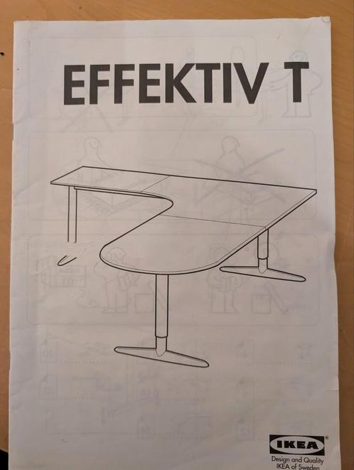 IKEA EFFEKTIV T BUREAU
(Zgan), Huis en Inrichting, Tafels | Statafels, Zo goed als nieuw, Ophalen