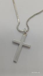 Zilveren Ketting met Kruisje - Zilverkeurmerk, Sieraden, Tassen en Uiterlijk, Kettingen, Met hanger, Ophalen of Verzenden, Zo goed als nieuw