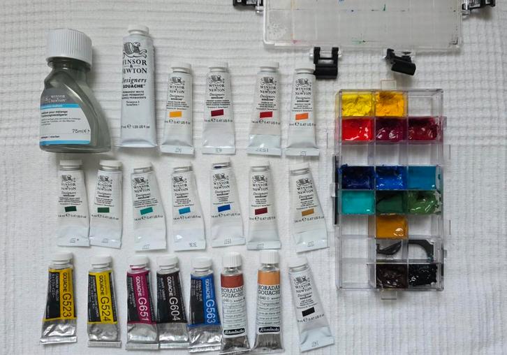 Professionele Gouache Winsor & Newton Holbein Horadam, Hobby en Vrije tijd, Schilderen, Ophalen of Verzenden