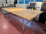 Grote Werkbank / Werktafel 300x130cm op Wielen, Ophalen, Gebruikt, 100 tot 150 cm, Vijf personen of meer