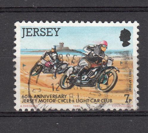 Jersey UK met motorrijders motorclub, Postzegels en Munten, Postzegels | Europa | UK, Gestempeld, Verzenden
