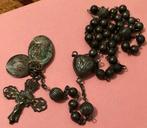 Zilver Antieke Rozenkrans met Kruis en medaillons, bedeltjes, Antiek en Kunst, Ophalen of Verzenden