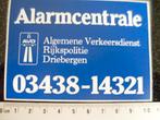 sticker alarm verkeersdienst rijkspolitie driebergen, Verzenden, Zo goed als nieuw, Bedrijf of Vereniging