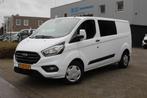 Ford Transit Custom 320 2.0 TDCI 130PK Euro6 Automaat L2 Tre, Stof, 4 cilinders, Wit, 14 km/l