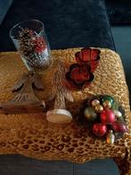 Kerstdecoratie waxinelichtjes rood engel kerstboom, Huis en Inrichting, Woonaccessoires | Kransen, Ophalen of Verzenden