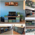 Modulaire KASTEN LadeKast TV-Meubel Dressoir maatwerk SALE !, Gebruikt, Ophalen of Verzenden, Minder dan 100 cm, Metaal