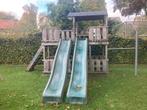 Houten Speeltoestel/speelhuisje met 2 Glijbanen, Kinderen en Baby's, Speelgoed | Buiten | Speeltoestellen, Ophalen, Gebruikt, Glijbaan