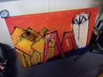 schilderij skyline rotterdam 70x100, Ophalen