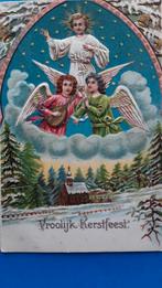 Mooi oude kerstkaart, Verzamelen, Ansichtkaarten | Themakaarten, Verzenden, Voor 1920, Gelopen, Feest(dag)