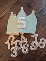 Stoffen verjaardagskroon met cijfers, N.v.t., Nieuw, Ophalen of Verzenden, 104 of kleiner