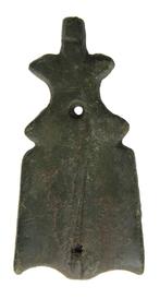 Strap end, brons, h=40 b=19/3,6mm   a233, Antiek en Kunst, Antiek | Koper en Brons, Ophalen of Verzenden