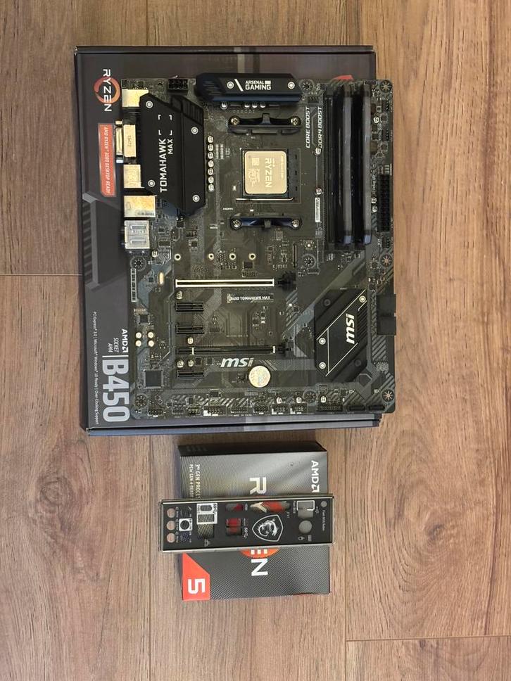Ryzen 5 3600 met MSI b450 tomahawk max en corsair rgb ram, Computers en Software, Moederborden, Zo goed als nieuw, AMD, DDR4, Ophalen of Verzenden