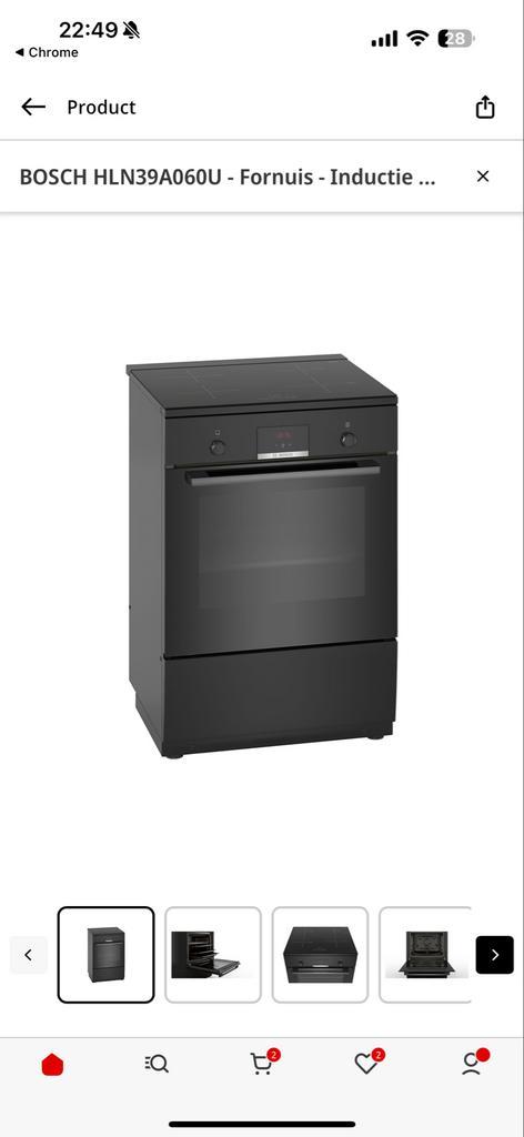 Inductie Fornuis Bosch - Zo Goed Als Nieuw!, Witgoed en Apparatuur, Fornuizen, Zo goed als nieuw, Vrijstaand, Elektrisch, 4 kookzones