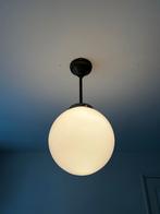Vintage hanglamp met melkglas, Huis en Inrichting, Lampen | Plafondlampen, Ophalen, Gebruikt, Glas