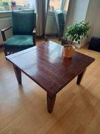 Mooie massief hout salontafel 80x80, Huis en Inrichting, Tafels | Salontafels, Ophalen, Gebruikt, 50 tot 100 cm, Vierkant