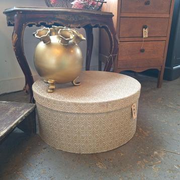 Stoffen Hoedendoos - Ø48cm, H21cm beschikbaar voor biedingen