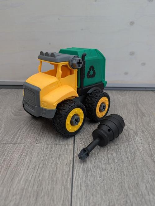 Vuilniswagen met schroevendraaier - demonteerbaar, Kinderen en Baby's, Speelgoed | Speelgoedvoertuigen, Gebruikt, Ophalen of Verzenden