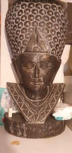 buddha hoofd van hout alleen ruilen geen verkoop, Ophalen, Zo goed als nieuw