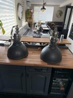 2 industrieel lampen metaal mancave, Huis en Inrichting, Lampen | Hanglampen, Ophalen, Zo goed als nieuw, Metaal, Minder dan 50 cm
