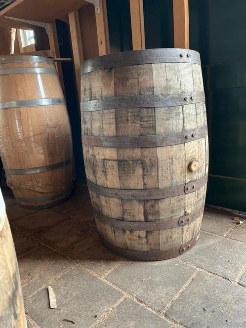 Whiskyvat 190 liter regenton old look wateropvang, Tuin en Terras, Regentonnen, Zo goed als nieuw, Hout, Ophalen of Verzenden
