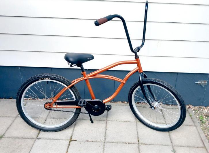 22 inch beachcruiser met hoog stuur. Volledig gerestaureerd., Fietsen en Brommers, Fietsen | Jongens, Zo goed als nieuw, 22 inch