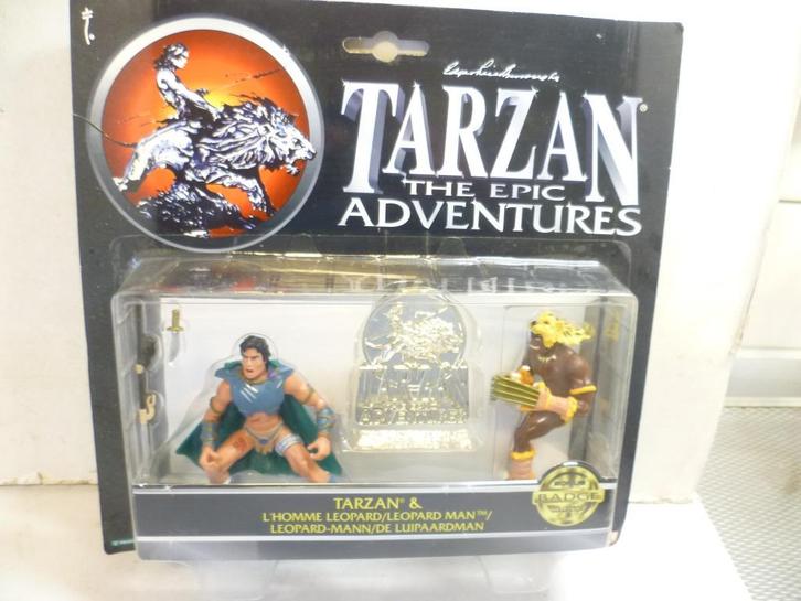 Tarzan Ideal 1994 Tarzan en Leopard Man buigzame figuurtjes, Verzamelen, Film en Tv, Nieuw, Film, Actiefiguur of Pop, Ophalen of Verzenden