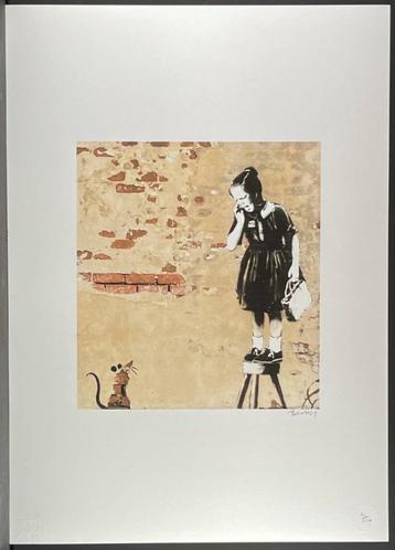 Banksy - New Orleans Girl and Mouse beschikbaar voor biedingen