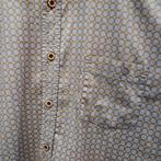 State of Art overhemd grijs/blauw met gele print mt L 48111, State of Art, Blauw, ., Zo goed als nieuw