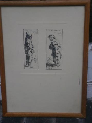 Dubbele Rembrandt ets/Litho Grande ets.  beschikbaar voor biedingen