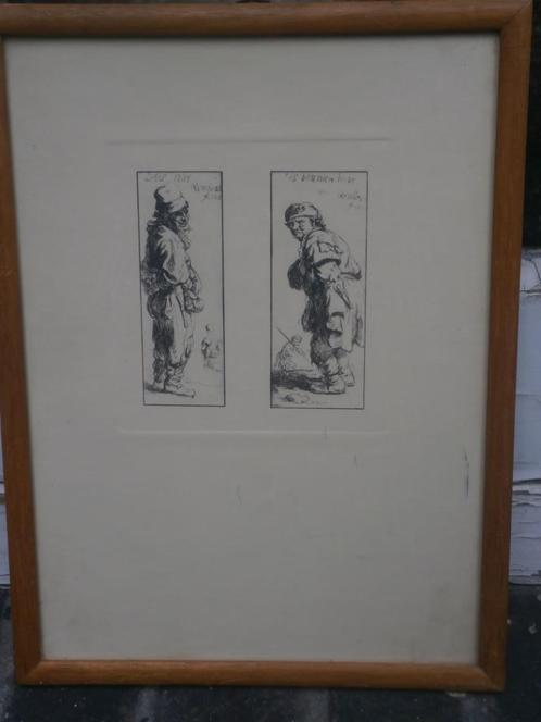 Dubbele Rembrandt ets/Litho Grande ets., Antiek en Kunst, Kunst | Etsen en Gravures, Ophalen of Verzenden