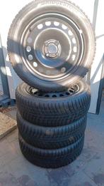Winterbanden opel corsa d e adam 195 55 16 tpms velgen 4x100, Ophalen, Zo goed als nieuw