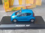Peugeot 107 phase 1 3p 2005-2008 Bleu Linarite 1/43 Norev, Ophalen of Verzenden, Zo goed als nieuw, Auto, Norev