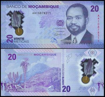 Mozambique 2024, de 2 nieuwste Polymeer biljetten (UNC) beschikbaar voor biedingen