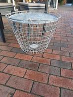 **SALE** Zinken draadmand met deksel / tafel, Huis en Inrichting, Tafels | Bijzettafels, Ophalen, Minder dan 45 cm, Metaal of Aluminium