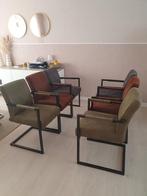 Zes luxe industriële eetkamerstoelen, Huis en Inrichting, Stoelen, Ophalen, Zo goed als nieuw, Grijs, Vijf, Zes of meer stoelen
