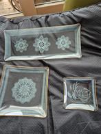 Antieke glazen serveerschalen, Ophalen of Verzenden