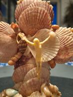 Vintage Schelpenkruis met Jezus - Handgemaakt, Ophalen of Verzenden