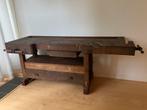 Houten Werkbank J. Nooitgedagt IJlst - Vintage, Doe-het-zelf en Verbouw, Werkbanken, Ophalen, Gebruikt, 170 cm of meer, Bankschroef
