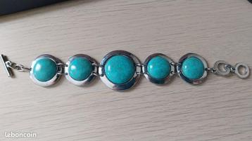  Faux Turquoise Armband 18/21cm beschikbaar voor biedingen