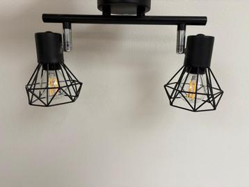 2x2 plafond lampen set + spiegeltjes beschikbaar voor biedingen