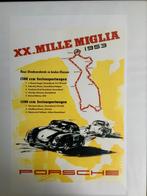 Vintage Porsche racing Poster XX. Mille Miglia 1953, Verzamelen, Ophalen of Verzenden
