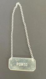 Verzilverd karaf label - decanter label - Porto, Ophalen of Verzenden