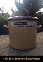 Vintage Emaille Ketel / Weckpan NAHRATH XL, Kookpan of Snelkookpan, Keramische plaat, Aluminium, Ophalen of Verzenden