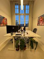 2x IKEA Zit/Sta Bureau TROTTEN/SKARSTA 16080 cm | Wit, Huis en Inrichting, Bureaus, Ophalen, In hoogte verstelbaar, Zo goed als nieuw