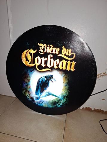 Lichtreclame bière du Corbeau (zeer zeldzaam) beschikbaar voor biedingen