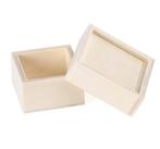 Houten doosje met opstaande rand op de deksel 5 x 5 x 2,8 cm, Materiaal, ., Nieuw, Ophalen of Verzenden